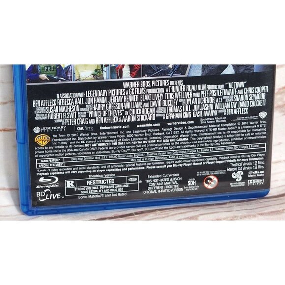 The Town Blu-Ray Extended Cut Featuring Ben Affleck Jeremy Renner & Rebecca Hall - Picture 5 of 7